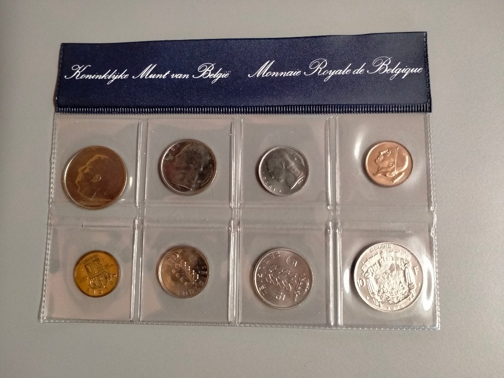 5 setjes van telkens 8 munten BEF 1978-1981, Enlèvement, Série
