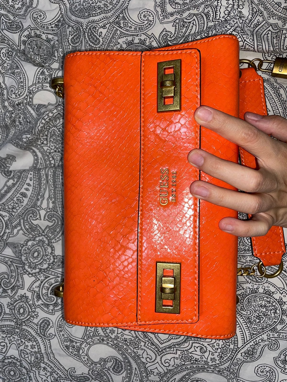 Sac guess, Handtassen en Accessoires, Ophalen of Verzenden, Nieuw, Oranje, Guess