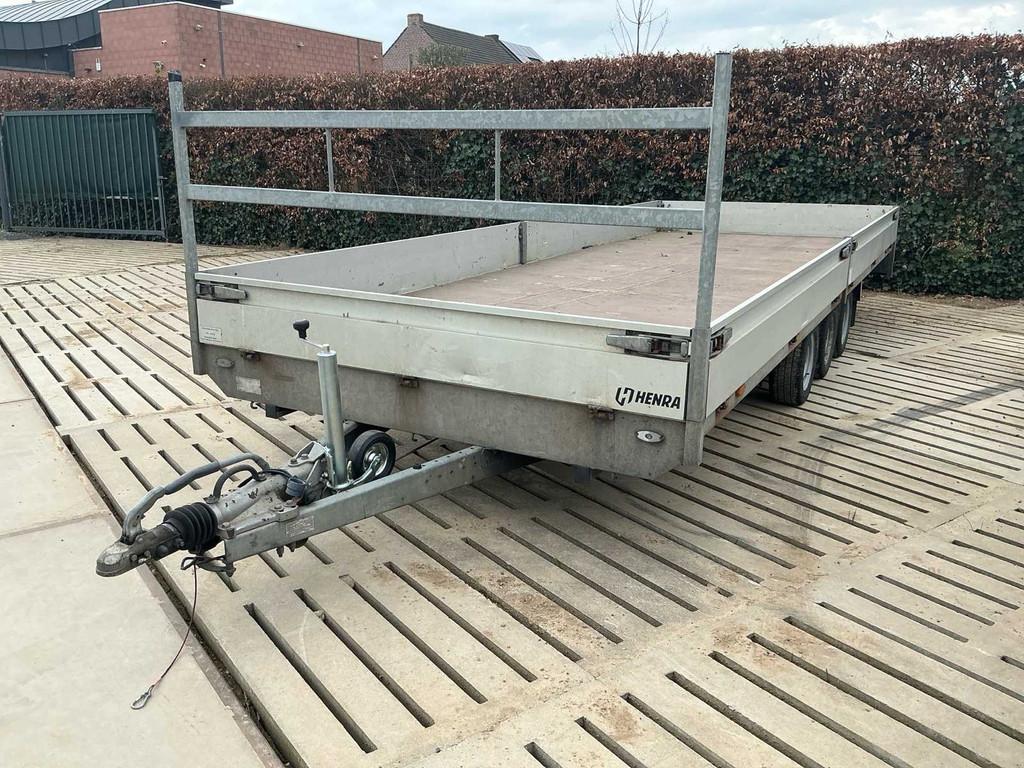 Henra 603 x 222 cm PL356022SLTR Plateau aanhangwagen, Auto diversen, Aanhangers en Bagagewagens, Gebruikt