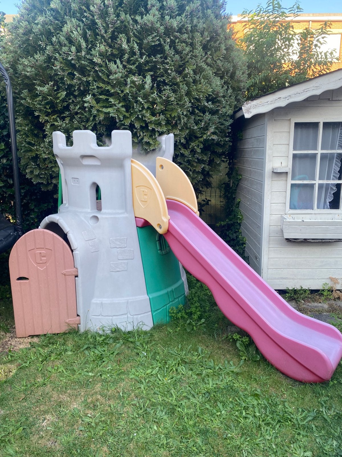 Speelkasteel met glijbaan CHICCO, Kinderen en Baby's, Speelgoed | Buiten | Speeltoestellen, Ophalen, Zo goed als nieuw, Glijbaan