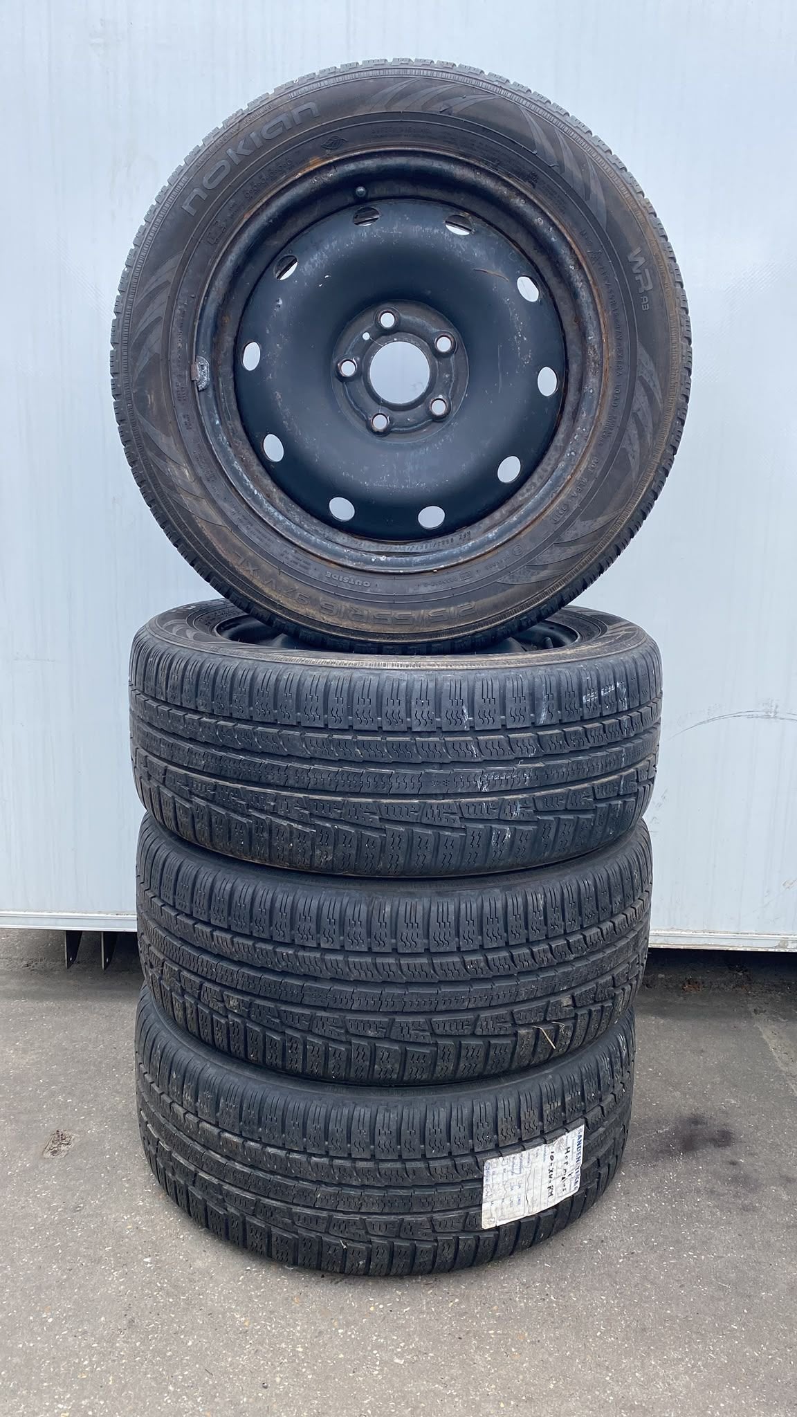 Renault Laguna Winter Banden Set 215-65-16 5x114.3, Auto-onderdelen, Gebruikt, -, -, Banden en Velgen