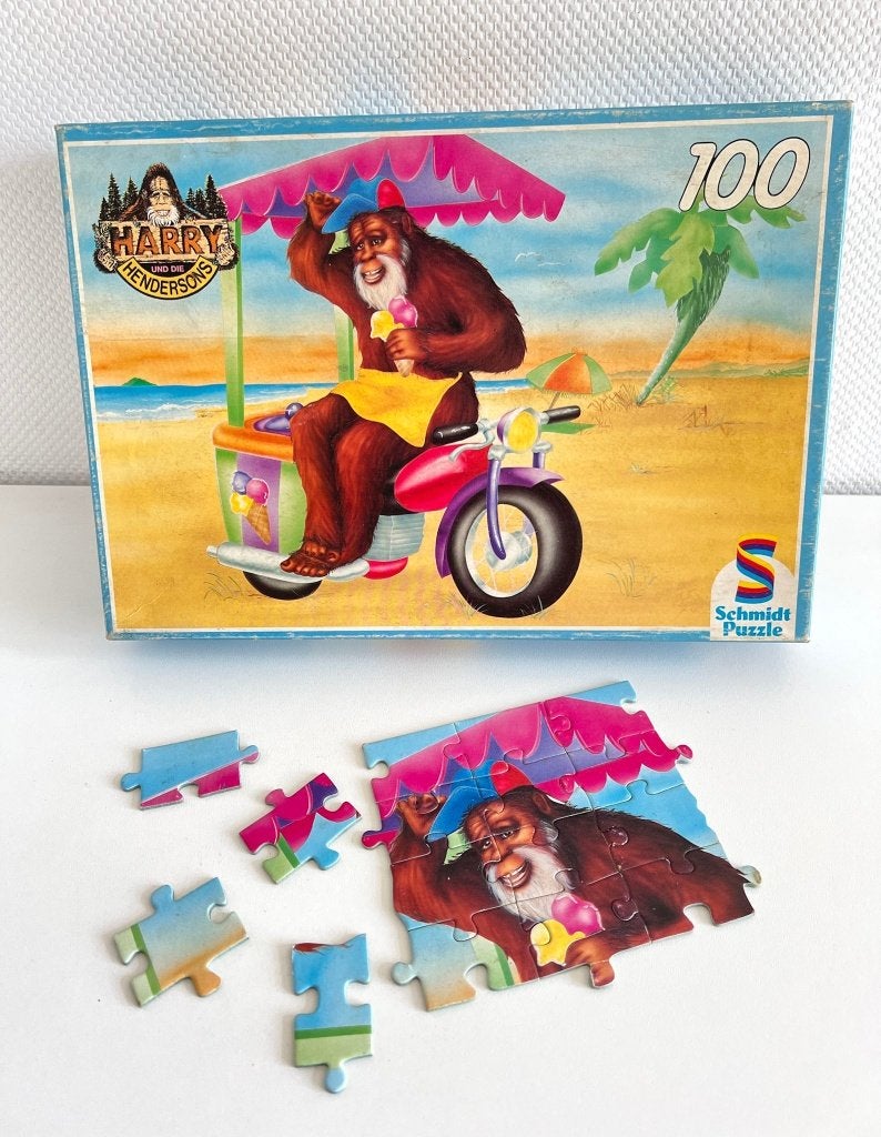 Puzzle Harry the Bigfoot and the Hendersons - 1991, Enlèvement ou Envoi, Moins de 500 pièces, Utilisé, Puzzle