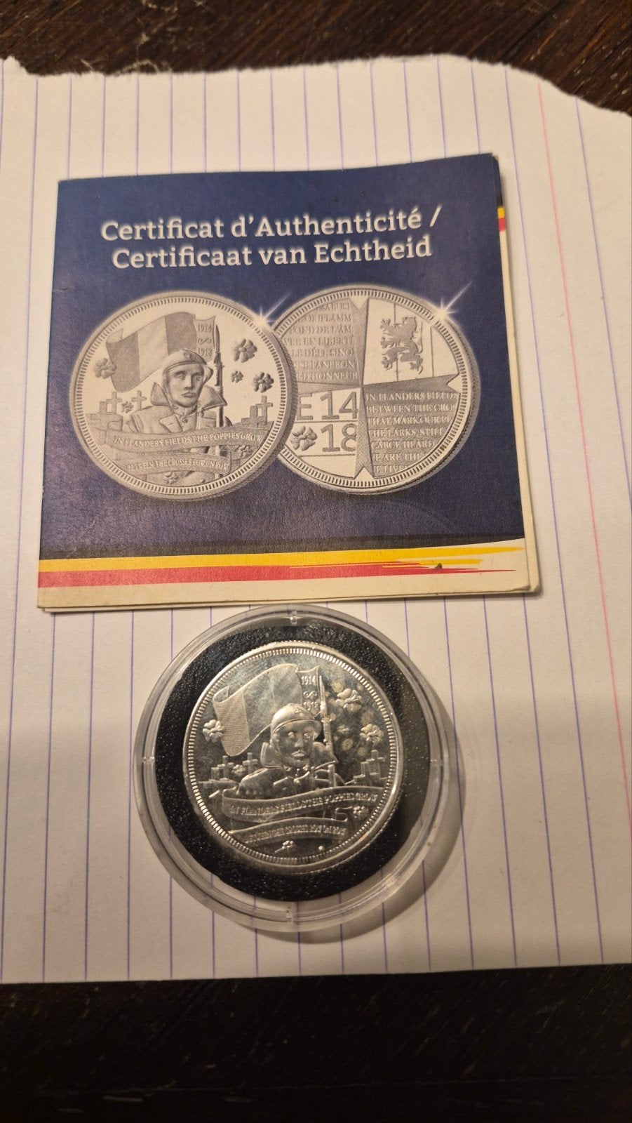 Herdenkingsmunt 100 jaar groote oorlog uitgifte  2014, Postzegels en Munten, Ophalen of Verzenden, België, Losse munt