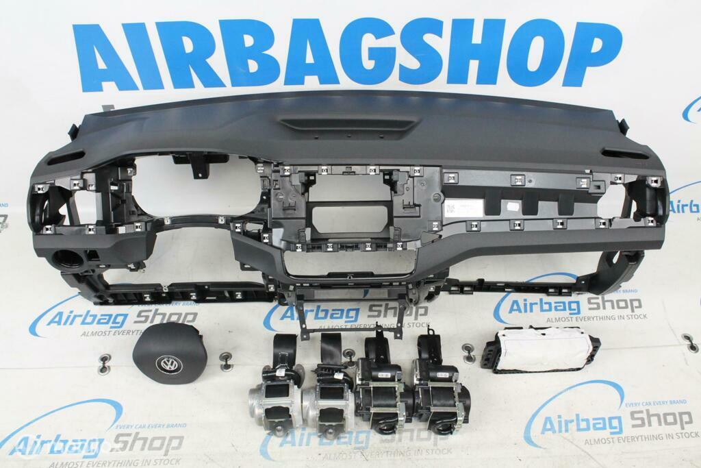 Airbag set Dashboard zwart Volkswagen T-Cross 2018-heden, Gebruikt, Ophalen of Verzenden