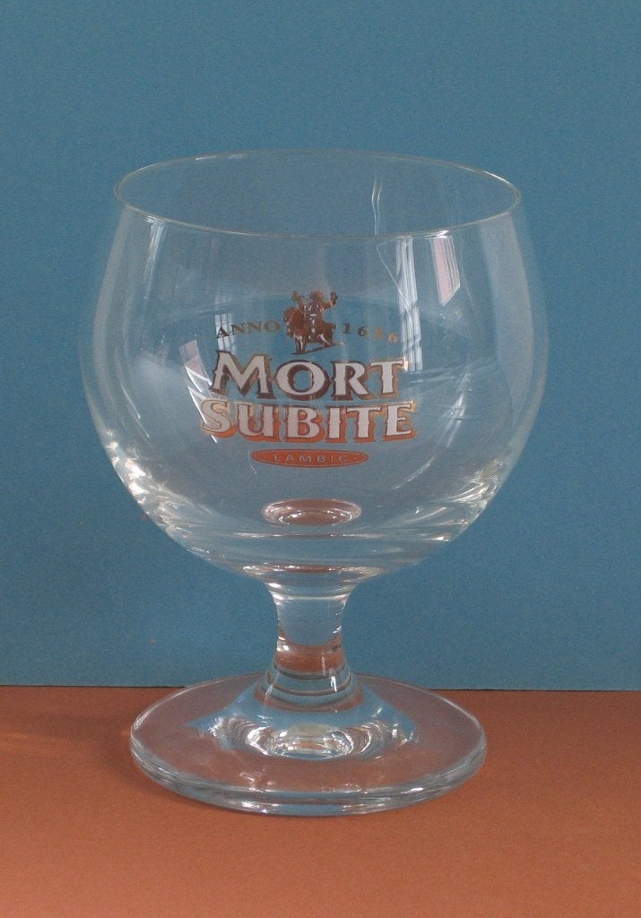 VERRE À BIÈRE MORT SUBITE 89, Collections, Enlèvement, Utilisé, Verre ou Verres, Autres marques