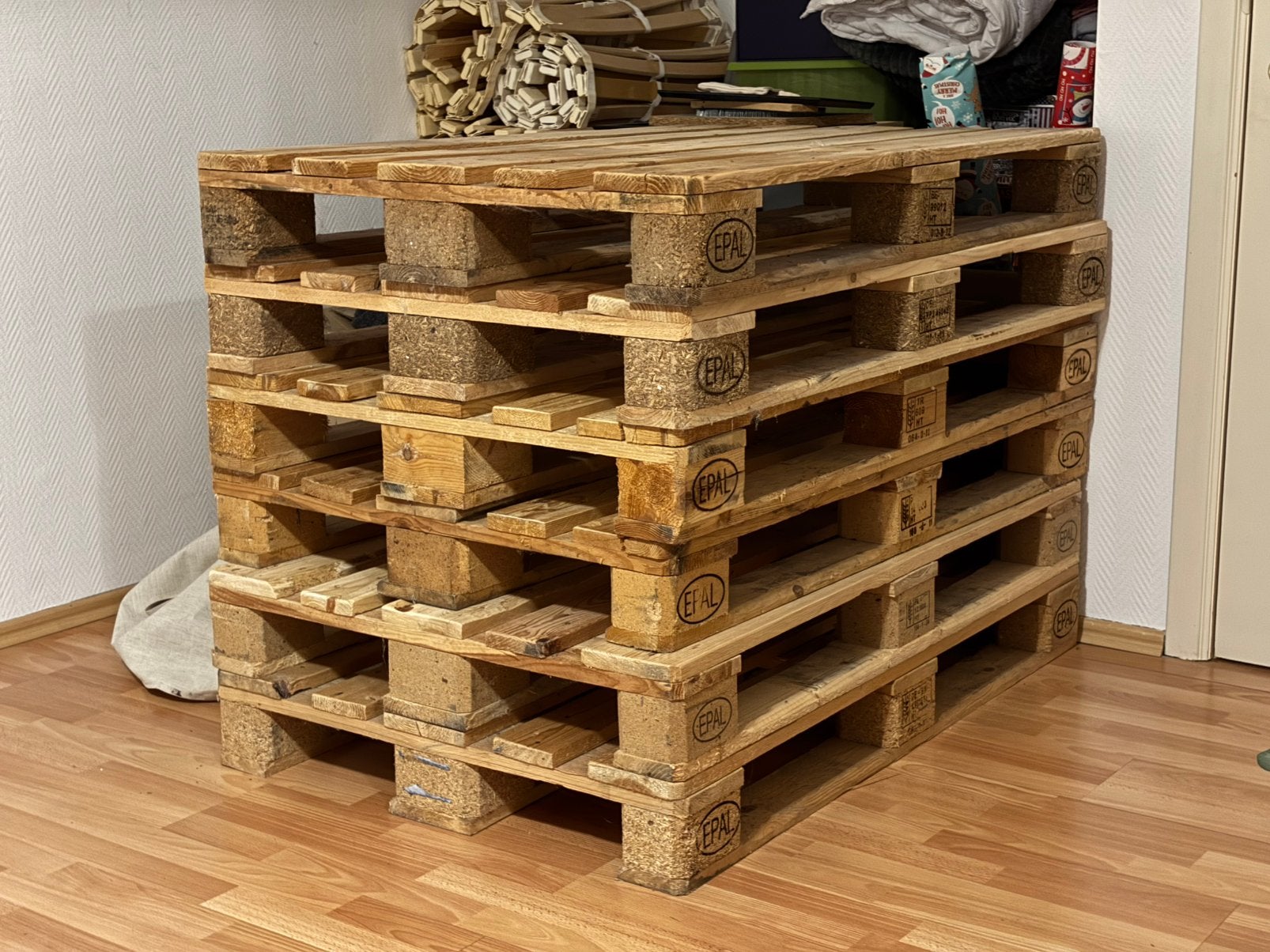 EPAL Paletten • 6 stuks • 50 euro, Ophalen, Gebruikt, Minder dan 200 cm, Pallet