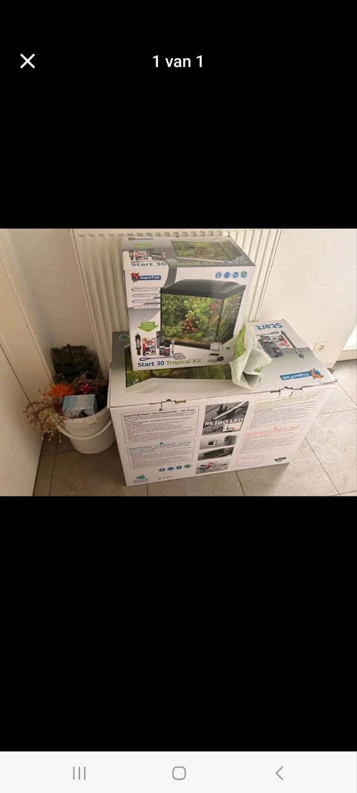 grote en kleine aquarium, Ophalen