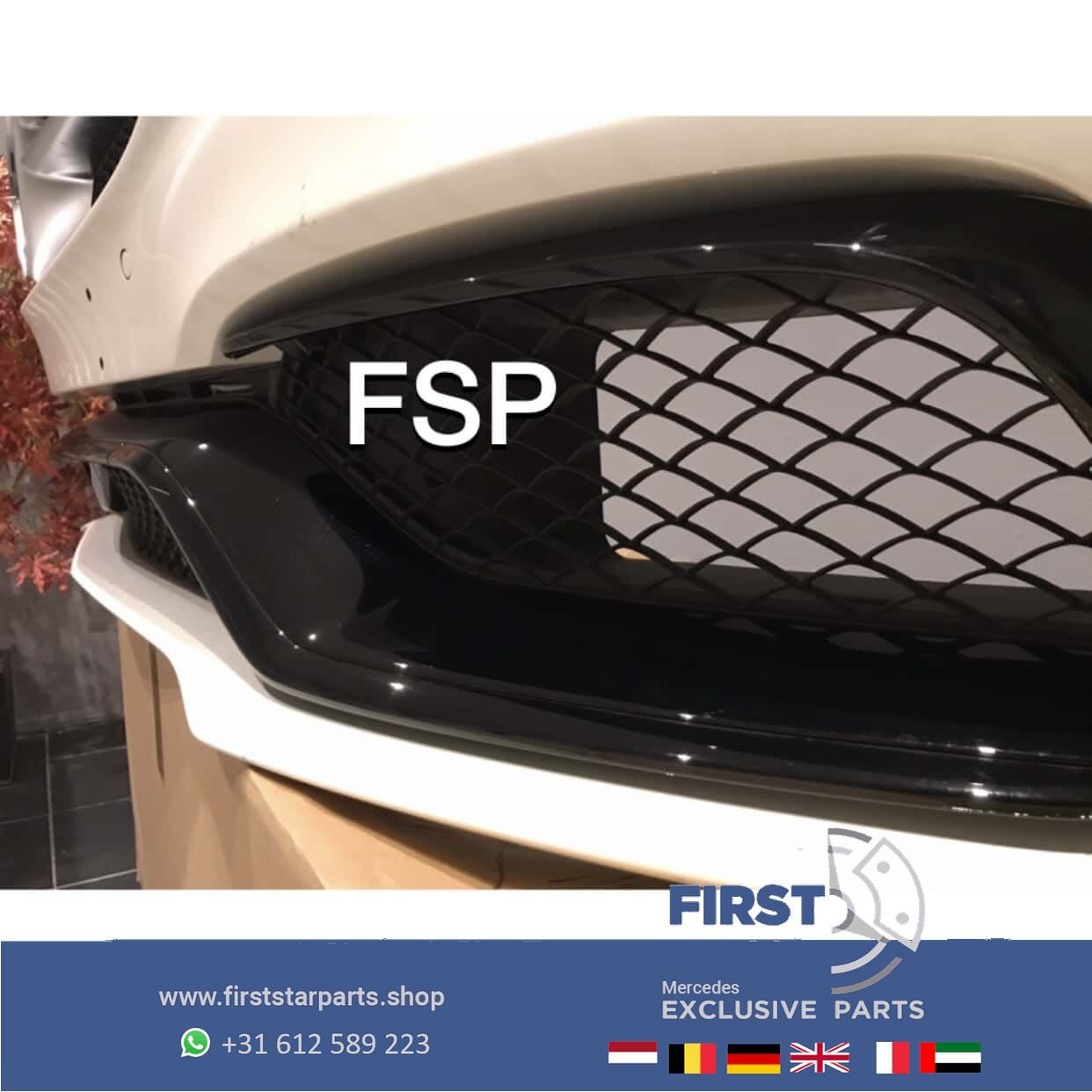 W205 S205 C63 AMG VOORBUMPER Mercedes C Klasse WIT COMPLEET, Utilisé, -, Avant, -