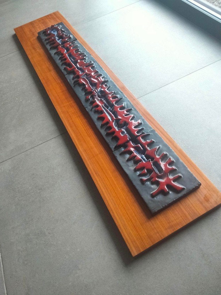 Vintage XL Brutalist keramiek kunstwerk Vermeire Perignem, Ophalen, Object, Handgemaakt