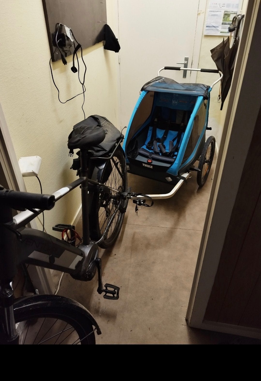 fietskar (Thule), Fietsen en Brommers, Fietsaccessoires | Aanhangwagens en Karren, Ophalen of Verzenden