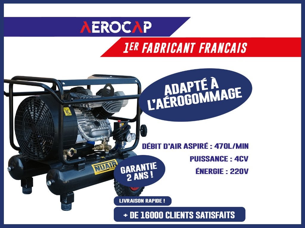 Compresseur WARRIOR pour Aérogommage – Puissant et Fiable, 10 bar of meer, Nieuw, Minder dan 25 liter, Mobiel