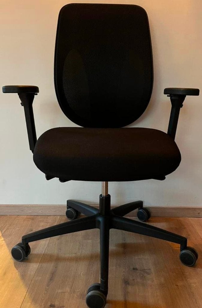Chaise de bureau ergonomique Giroflex 353 en tissu noir, Chaise de bureau de gaming, Comme neuf, Enlèvement, Chaise de bureau