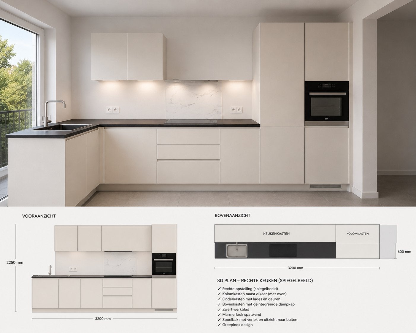 CUISINE DROIT DE LUXE + 5 APPAREILS ÉLECTRIQUES + DÉMONTÉ, Enlèvement, Comme neuf, Blanc