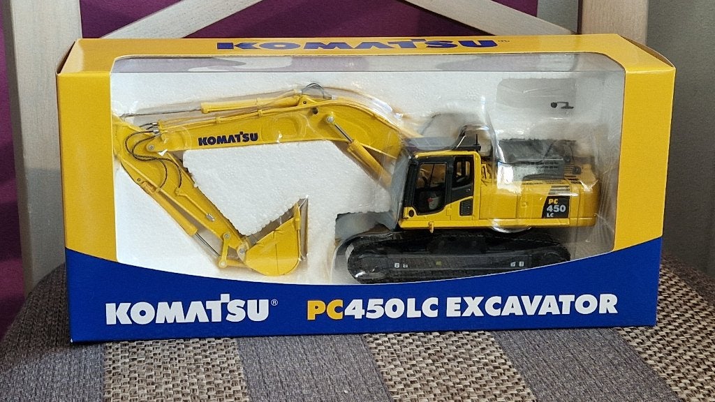 Komatsu PC450LC miniatuur excavator  graaf machine 1:50, Ophalen of Verzenden, Nieuw, Overige typen, Overige merken