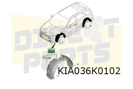 Kia Niro (5/22-) Modderkuip Rechts Origineel! 86812AO000, Neuf, Kia, -, -