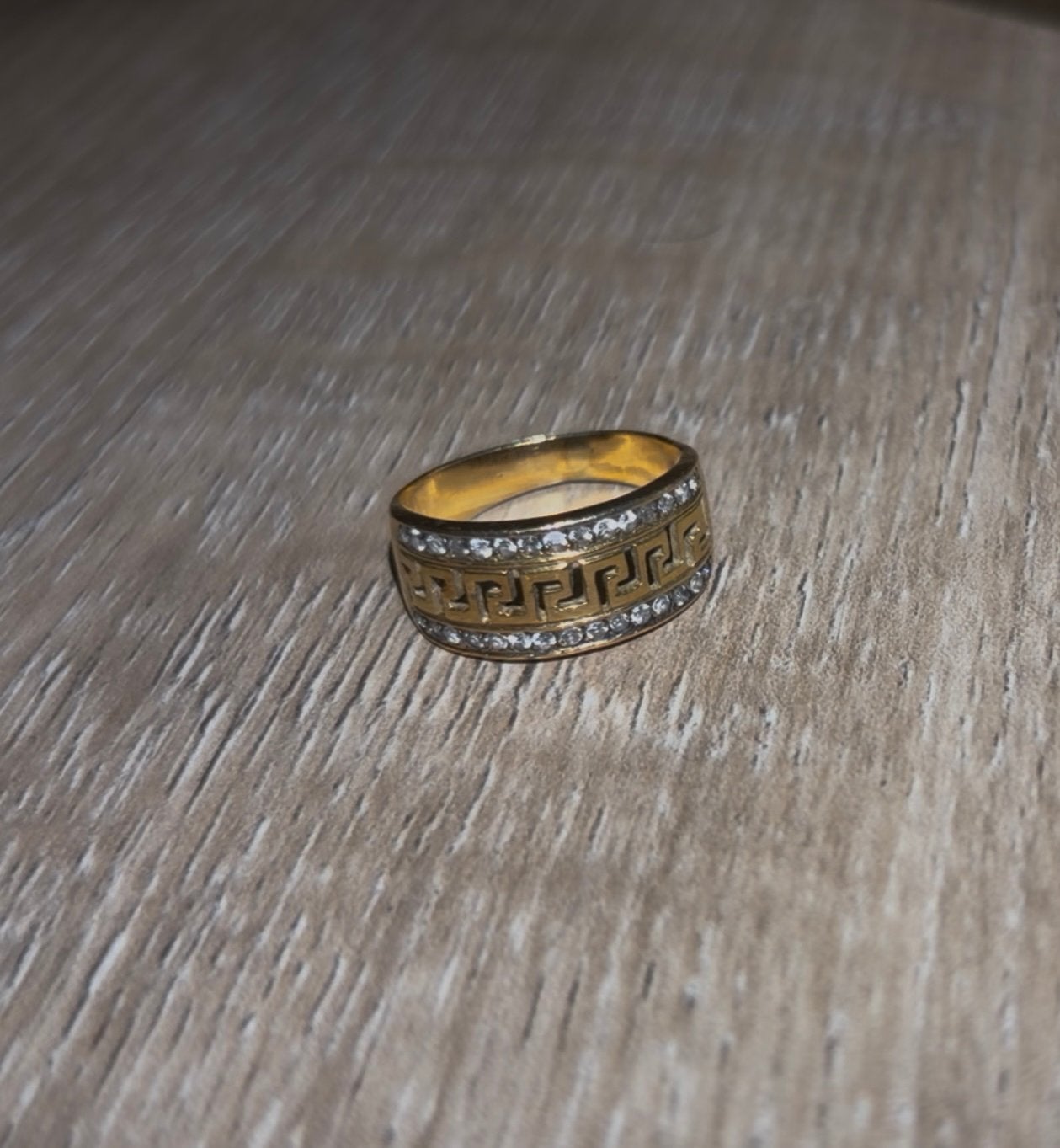 Gouden ring (14k), Handtassen en Accessoires, Ringen, Ophalen, Gebruikt, Met edelsteen, Dame