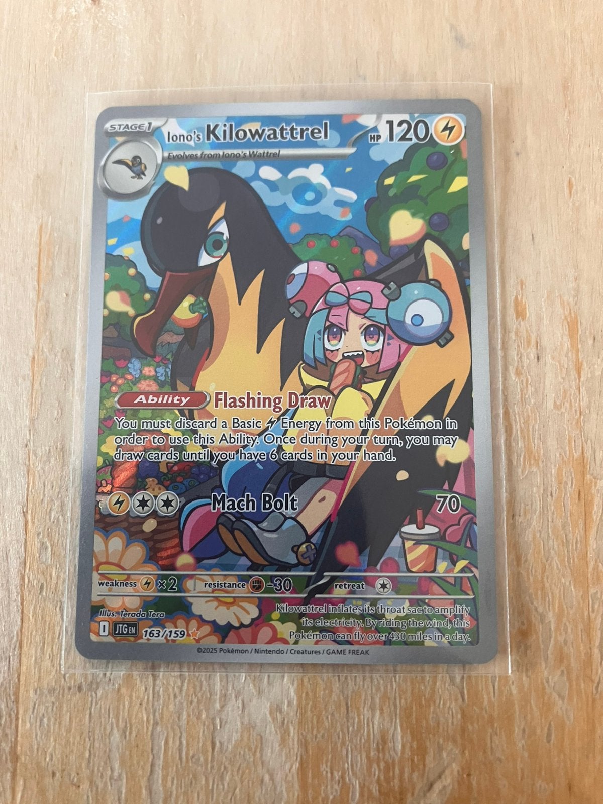 Illustration Rare Iono’s Kilowattrel - JTG, Ophalen, Nieuw, Losse kaart, Foil