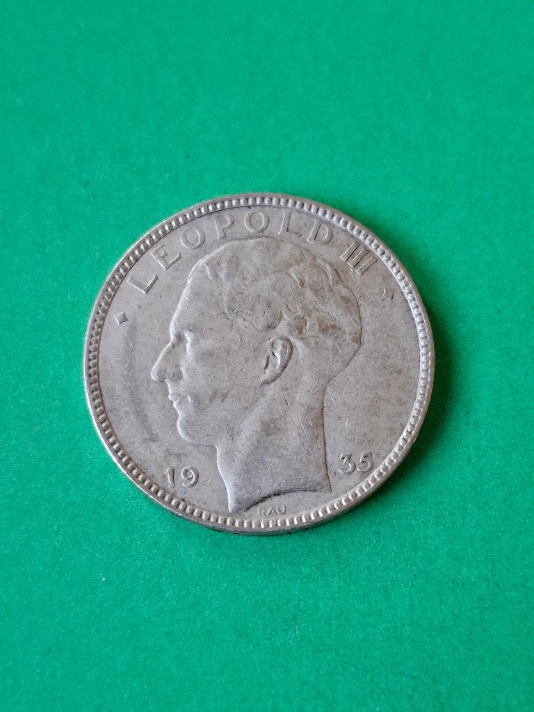 1935 België 20 frank zilver KM# 105 positie B, Verzenden, Zilver, Losse munt, Zilver