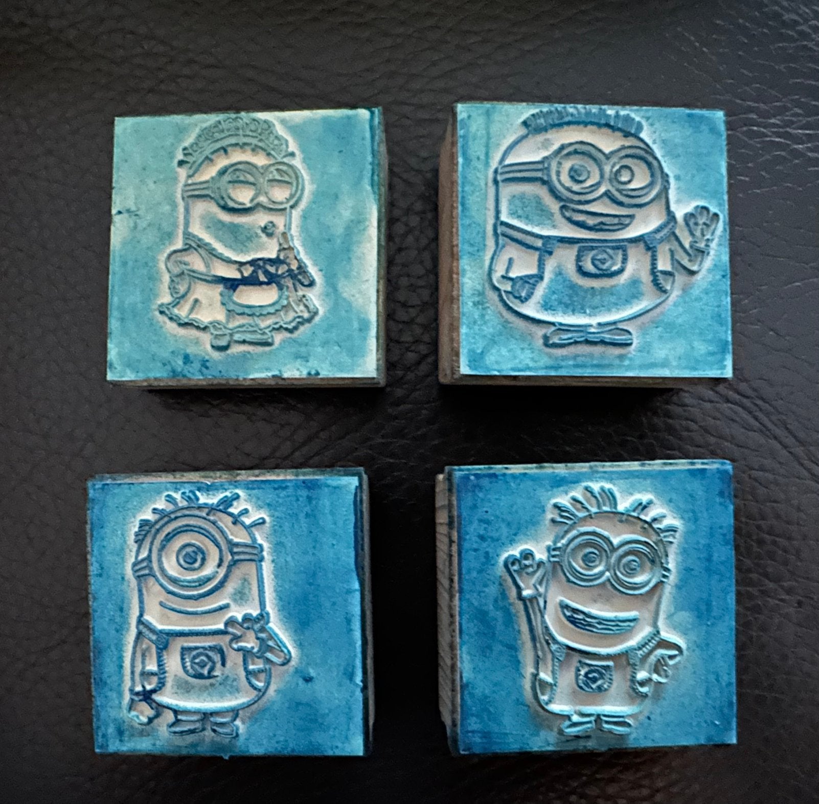 4 stempels Minions, Hobby en Vrije tijd, Ophalen of Verzenden