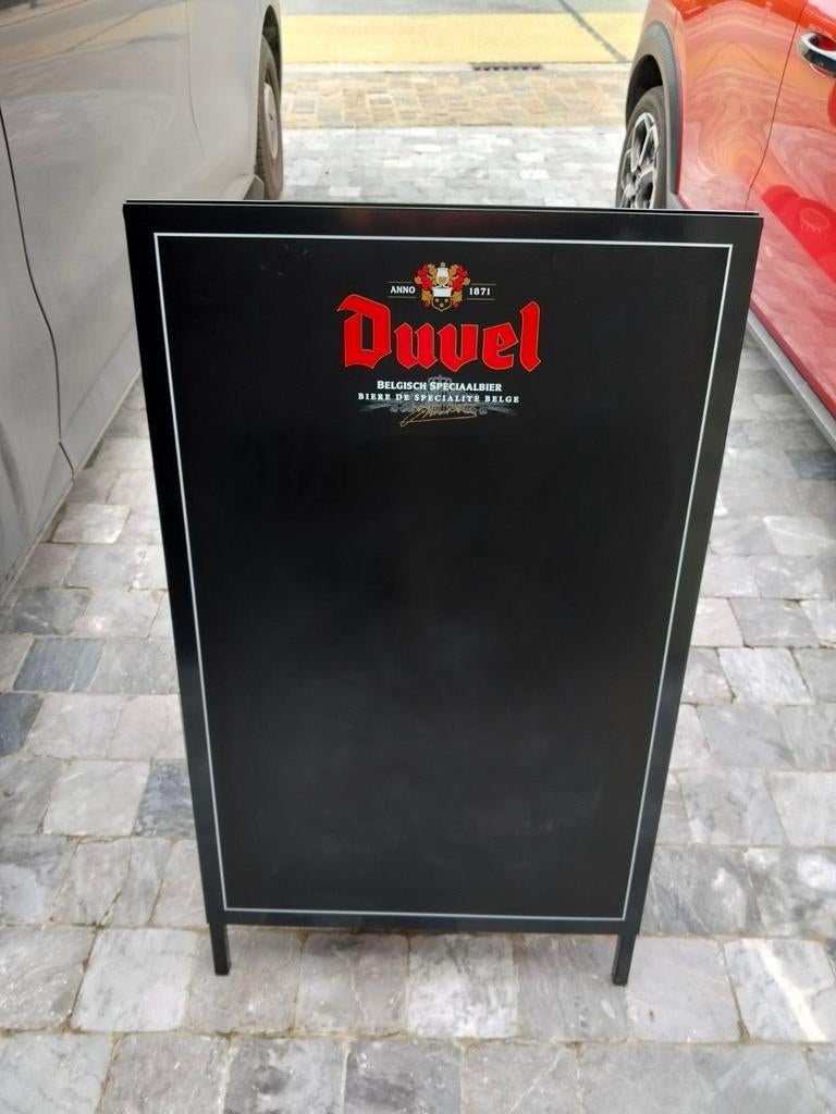 Duvel krijtbord.  GERESERVEERD, Verzamelen, Biermerken, Ophalen, Duvel