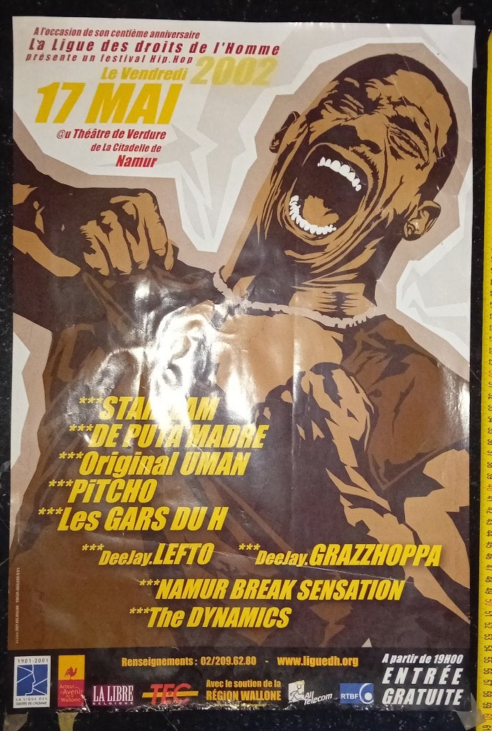 affiche concert LDH : Starflam Uman De Puta Madre, ..., Verzamelen, Posters, Deurposter of groter, Ophalen of Verzenden, Muziek