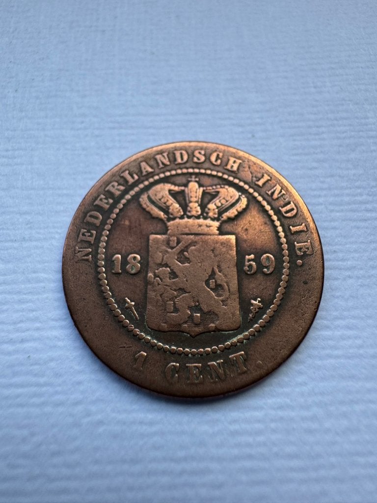 Nederlands Indië - 1 cent 1859, Ophalen of Verzenden, Losse munt