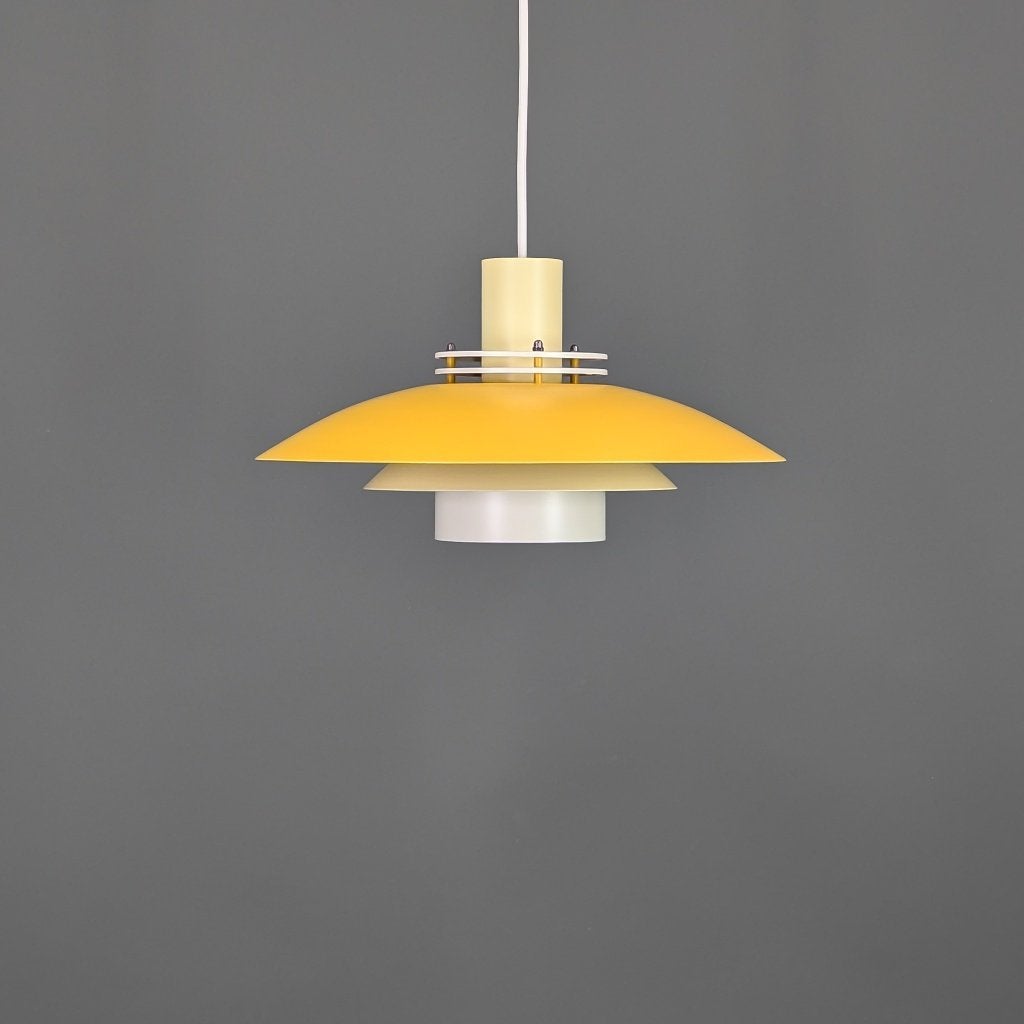 Top Lamper Leto jaune — lampe suspendue vintage scandinave, Maison & Meubles, 75 cm ou plus, Mid century, Métal, Comme neuf