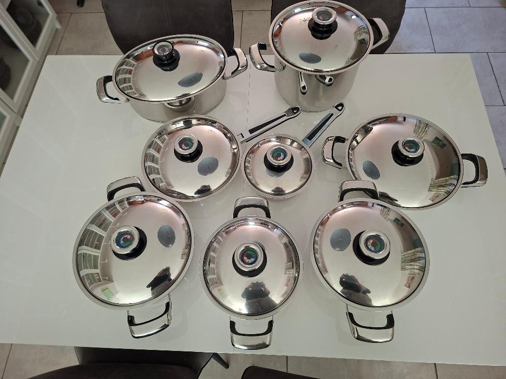 Kookpottenset MCC 8-delig, Huis en Inrichting, Keuken | Potten en Pannen, Zo goed als nieuw, Pannenset, Keramische plaat, Ophalen