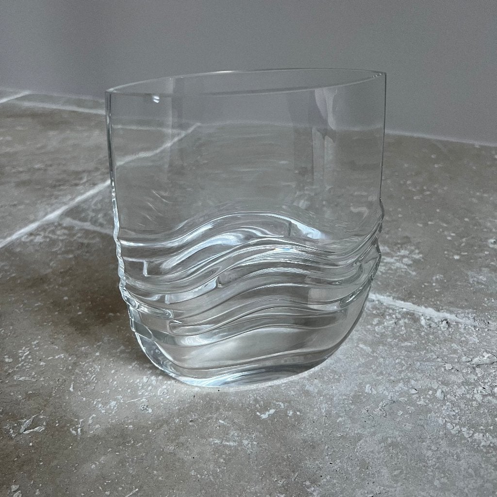 Ovale vaas, Huis en Inrichting, Woonaccessoires | Vazen, Ophalen, Gebruikt, Glas