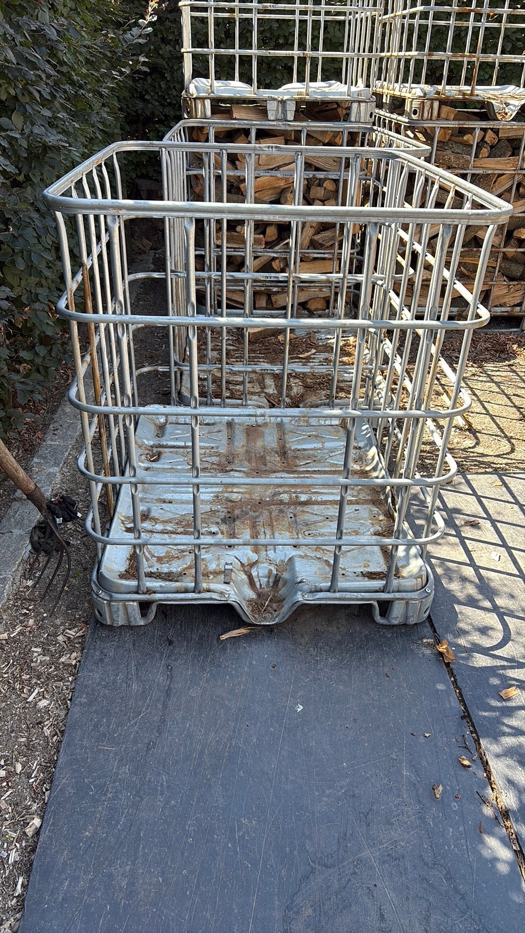IBC kratten containers pallet brandhout te koop, Doe-het-zelf en Bouw, Ophalen