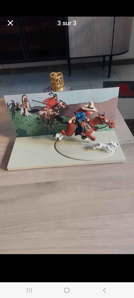 Figurines tintin cowboy, Collections, Statues & Figurines, Enlèvement ou Envoi
