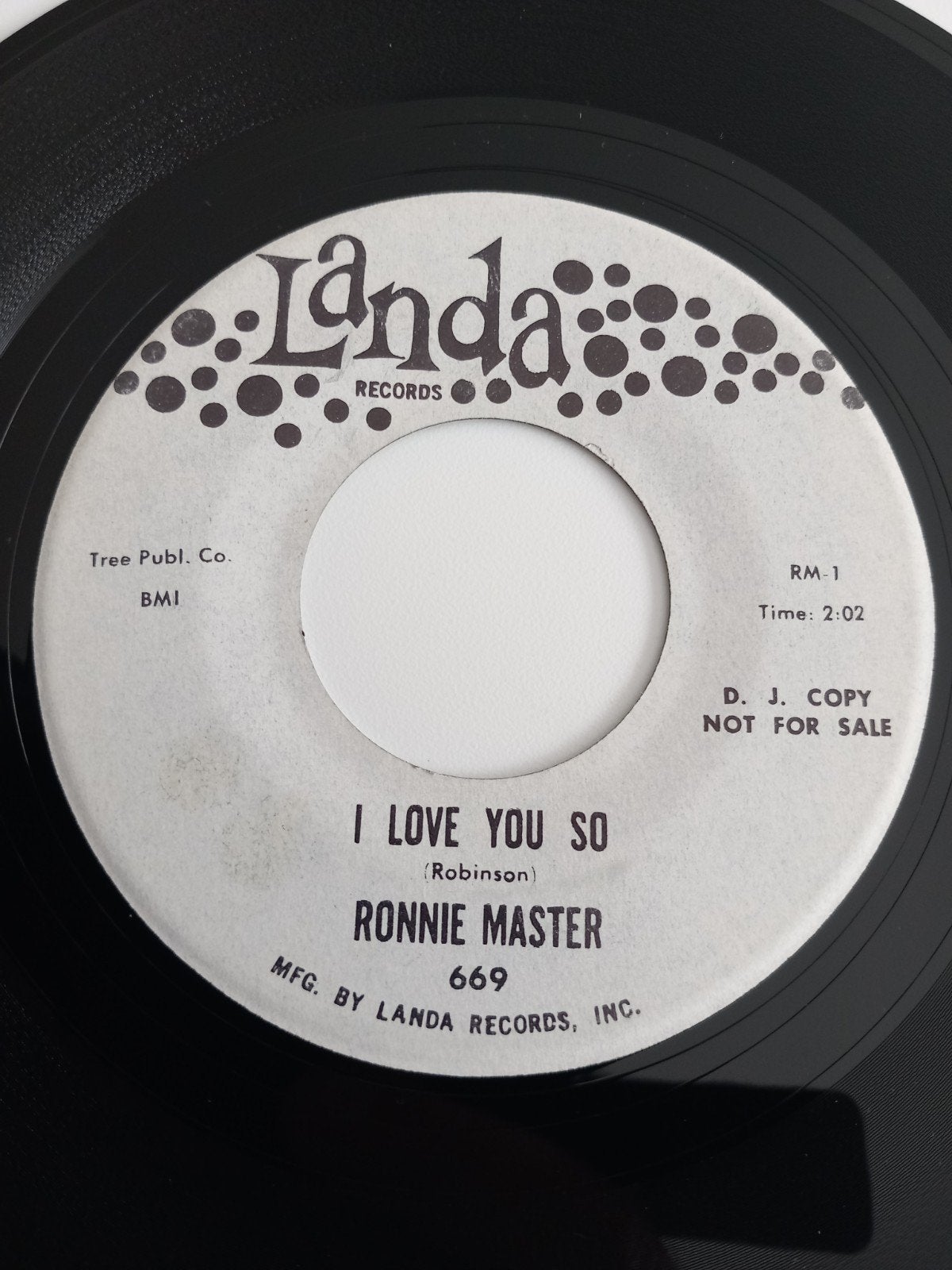 RONNIE MASTER .I LOVE YOU SO. RARE OLDIES USA 45T, Enlèvement ou Envoi