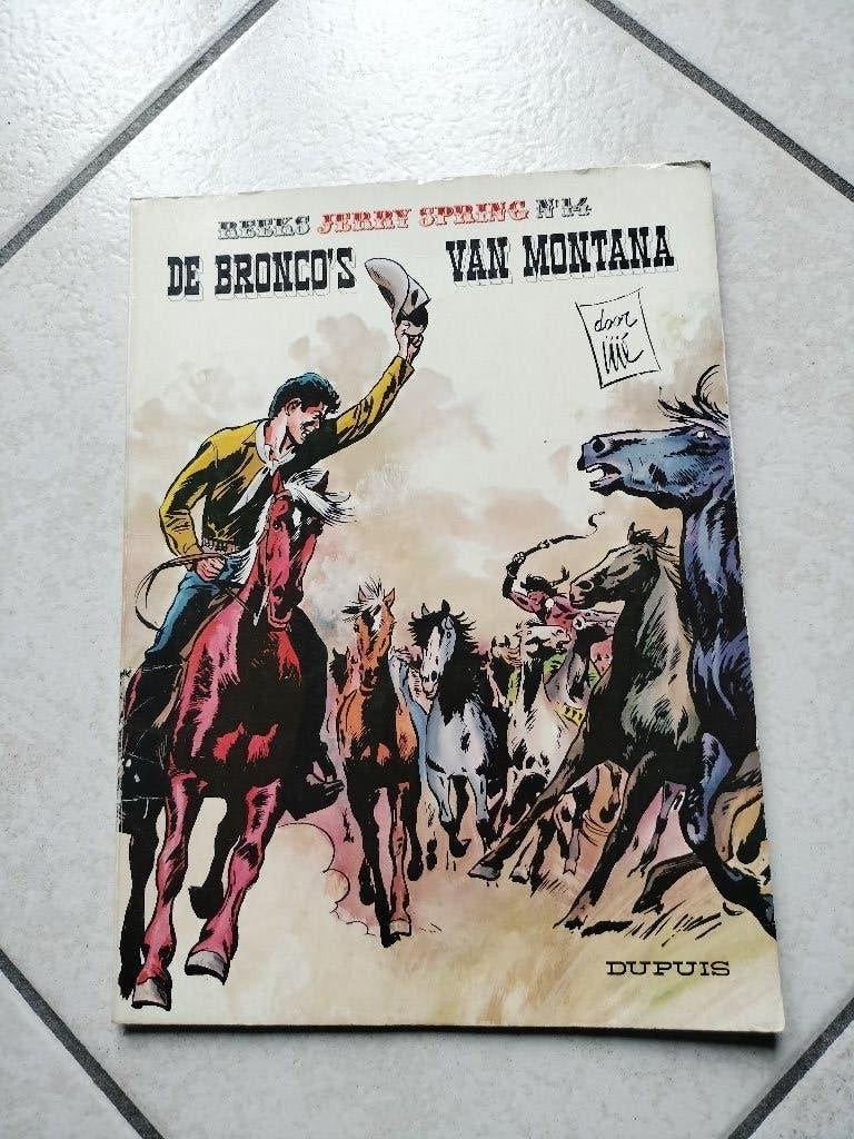 Strip Jerry Spring 14 - De Bronco's van Montana - Jijé, Livres, BD, Enlèvement ou Envoi, Une BD, Jijé, Utilisé