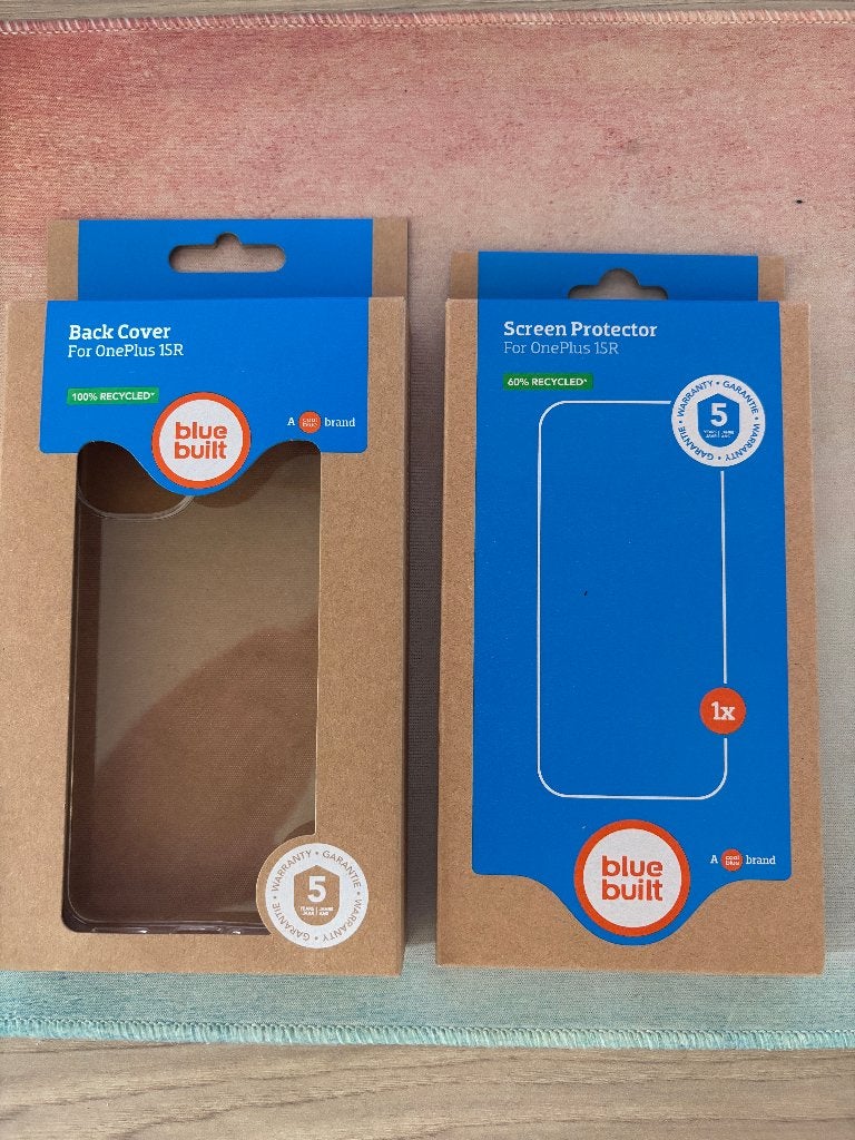 Blue built cover & screenprotector OnePlus 15R, Elektronische apparatuur, Ophalen of Verzenden, Nieuw