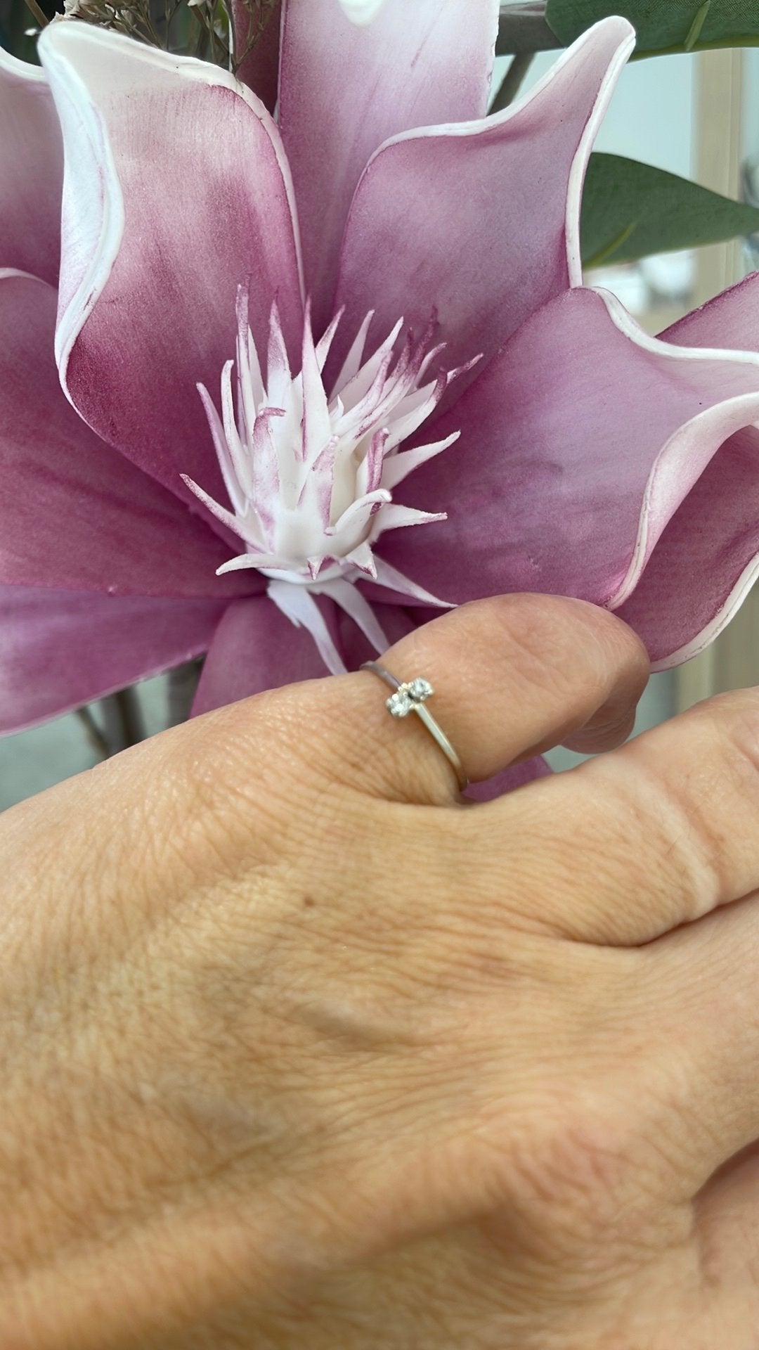 ring wit goud briljant, Bijoux, Sacs & Beauté, Bagues, Plus petit que 17, Comme neuf, Or, Avec pierre précieuse