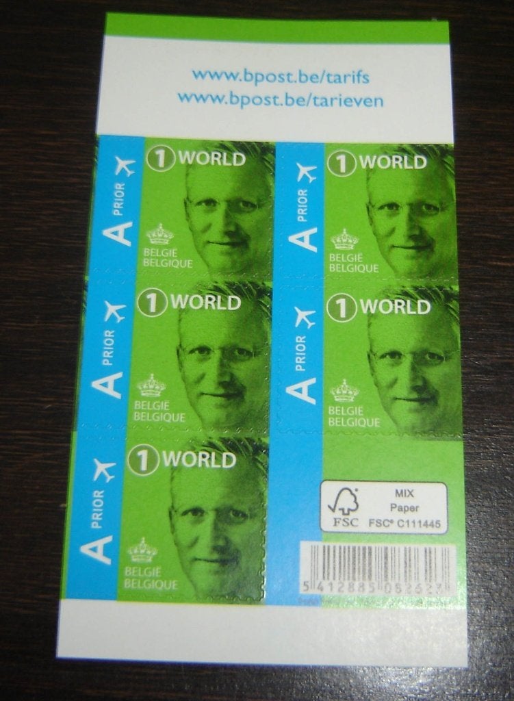 1 boekje koning filip 5x WORLD Postfris zelfklevend, Postzegels en Munten, Verzenden, Koninklijk huis, Frankeerzegel, Zonder stempel