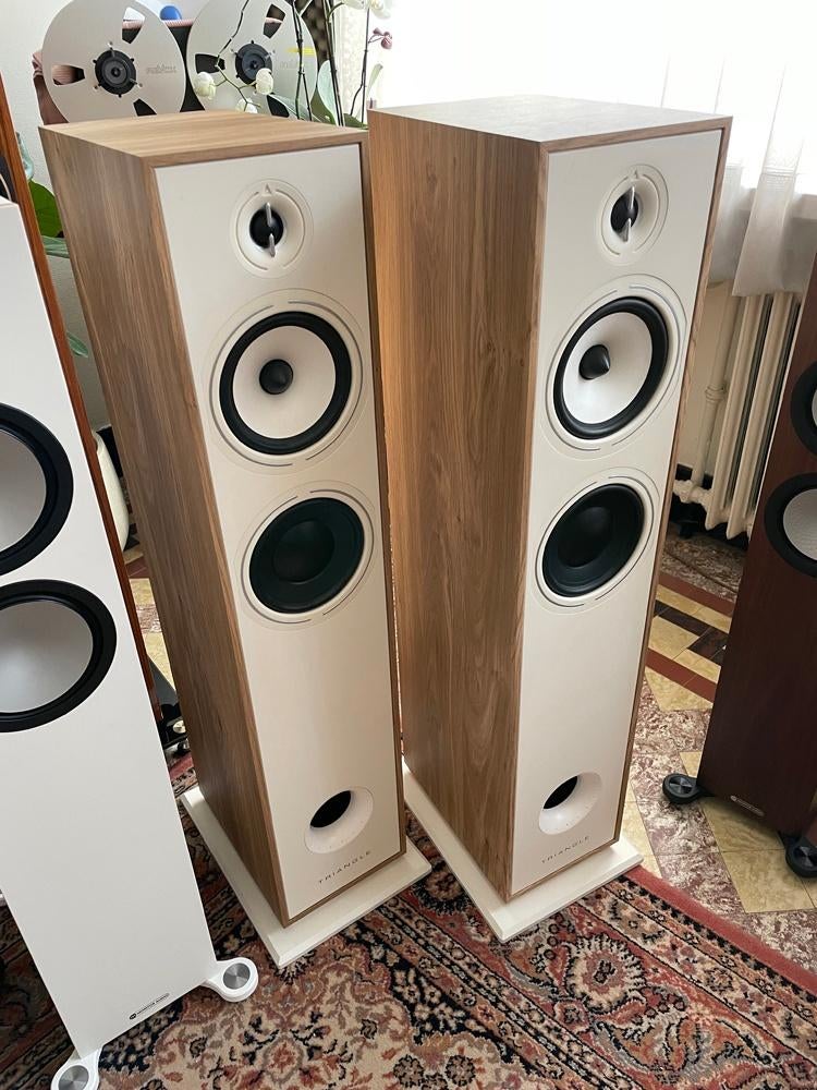 Triangle Borea BR07 speakers + Arcam A5, Zo goed als nieuw, 120 watt of meer, Front, Rear of Stereo speakers, Ophalen