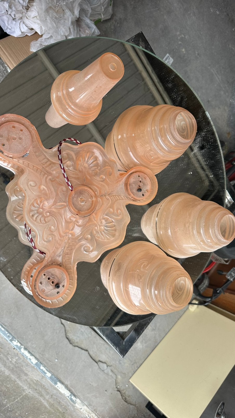 vintage kunststof designlamp uit de jaren 60 of 70, Ophalen of Verzenden