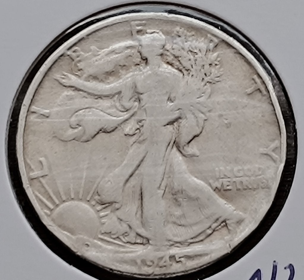 munt USA 1/2 dollar 1945 D zilver 0,900, Postzegels en Munten, Ophalen of Verzenden, Zilver