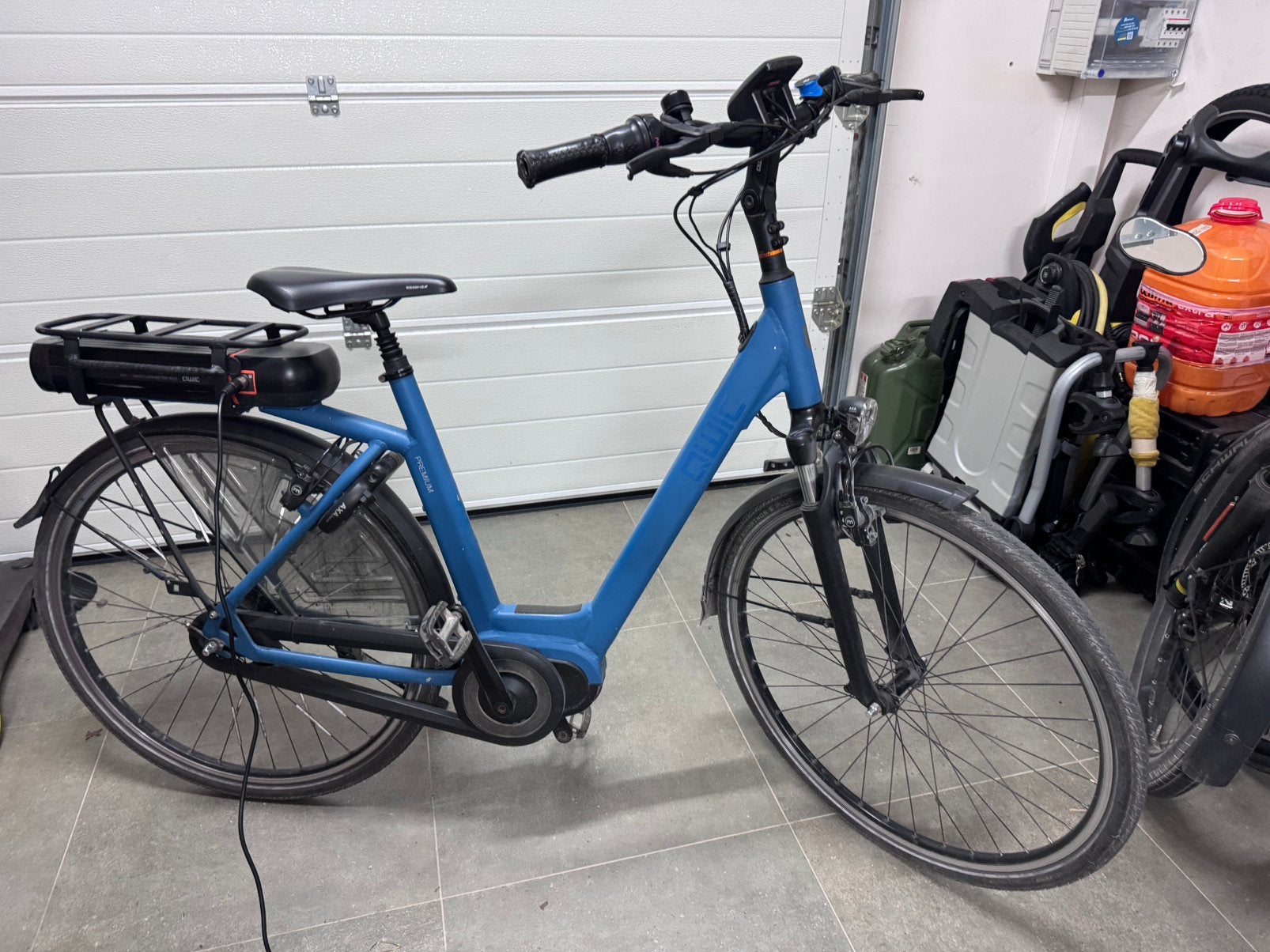 Qwic blauwe elektrische damesfiets - maat Large, Fietsen en Brommers, Elektrische fietsen, Ophalen, Gebruikt, Qwic