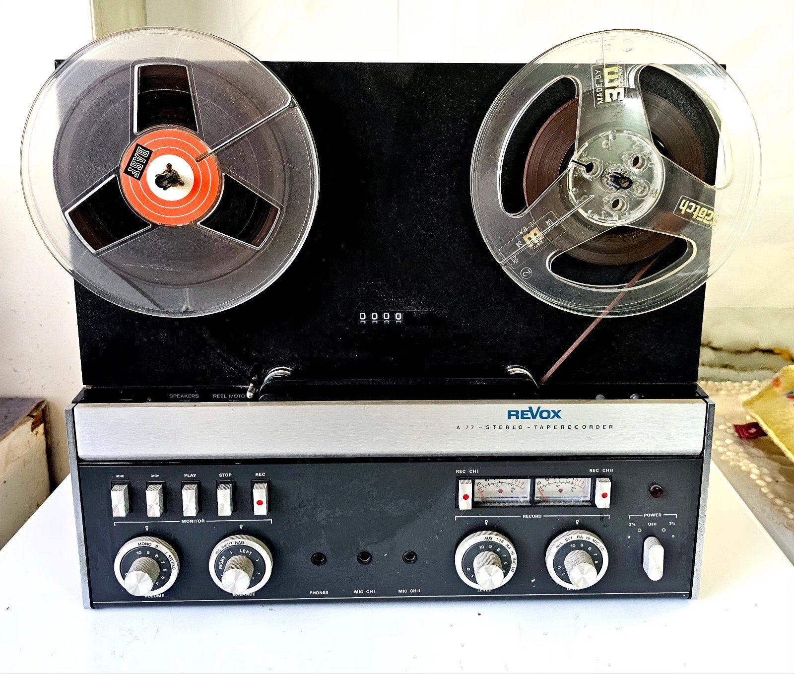 Revox A77 Stereo, Enlèvement, Magnétophone, Avec bandes