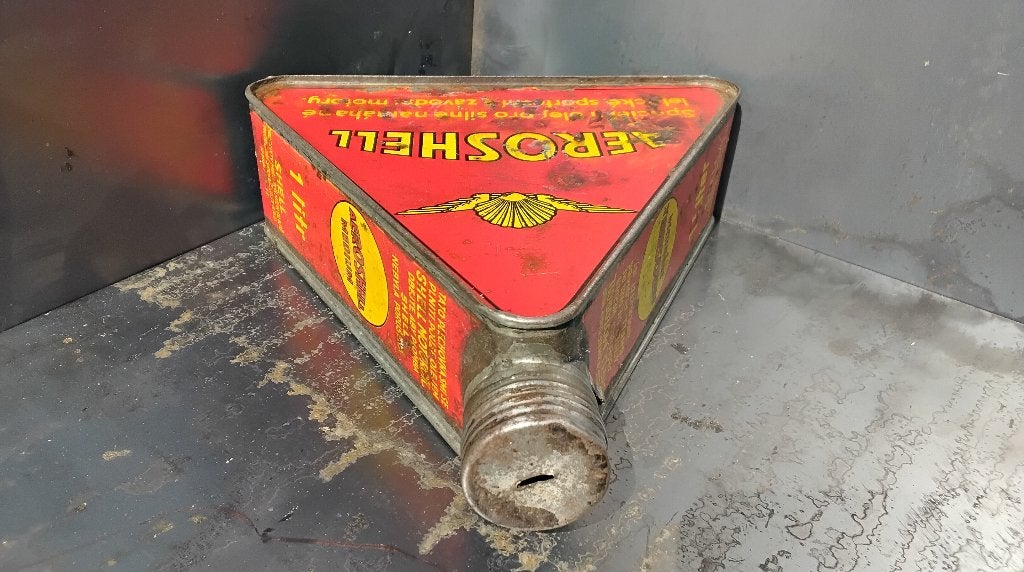 aeroshell olieblik triangle driehoek, Verzamelen, Ophalen