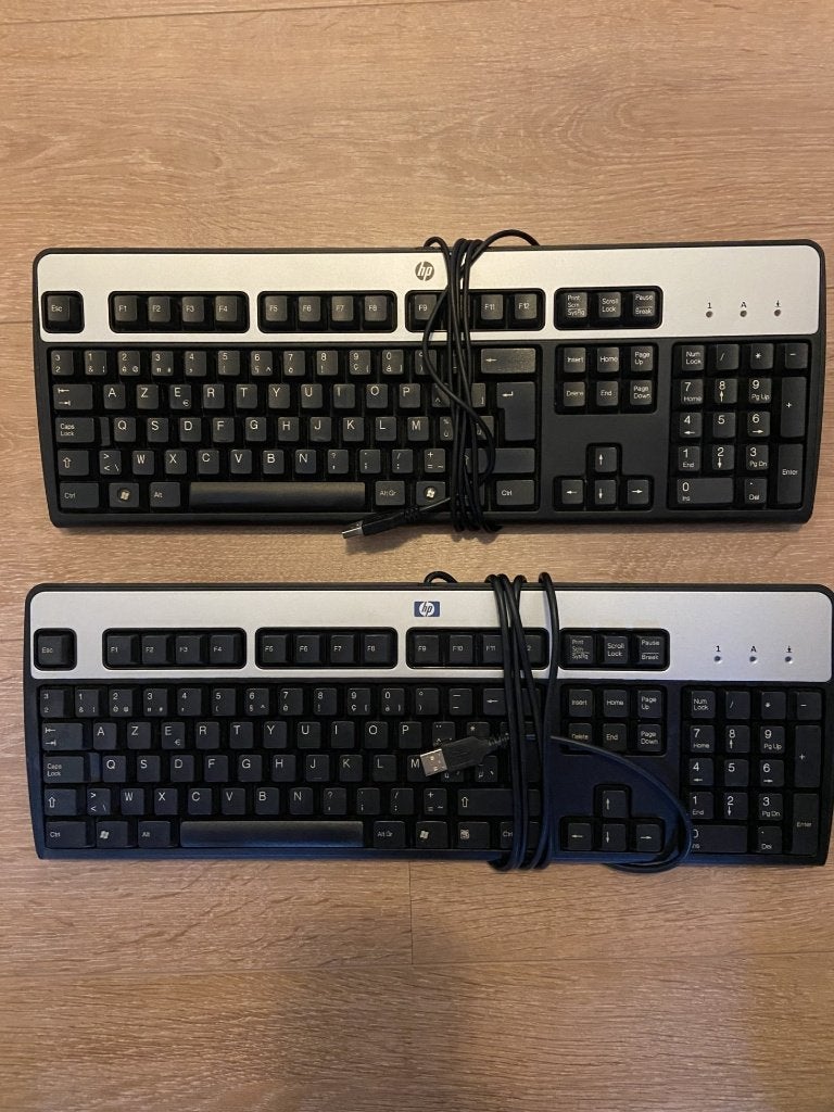 HP KU-0316 USB Toetsenbord AZERTY - Zeer goede staat, Ergonomisch, Azerty, Ophalen of Verzenden, Zo goed als nieuw