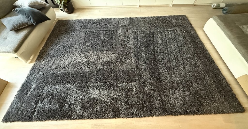 Tapis gris - 240X340 CM, 200 cm ou plus, Gris, 200 cm ou plus, Enlèvement