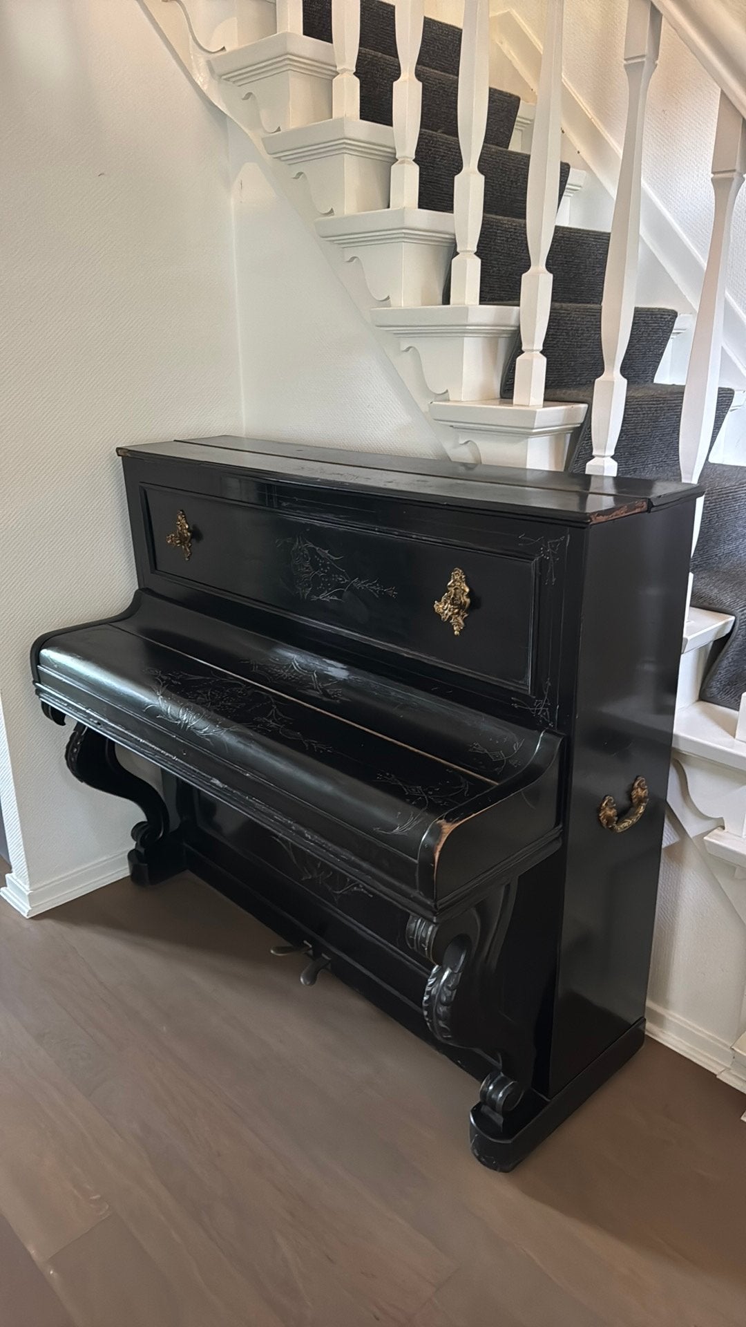 Piano, Muziek en Instrumenten, Ophalen, Gebruikt, Zwart, Piano