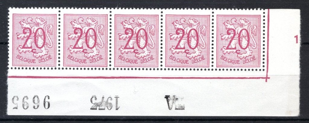 851 MNH 1951 - Cijfer op Heraldieke Leeuw (5 stuks), Postzegels en Munten, Postzegels | Europa | België, Verzenden, Postfris, Postfris