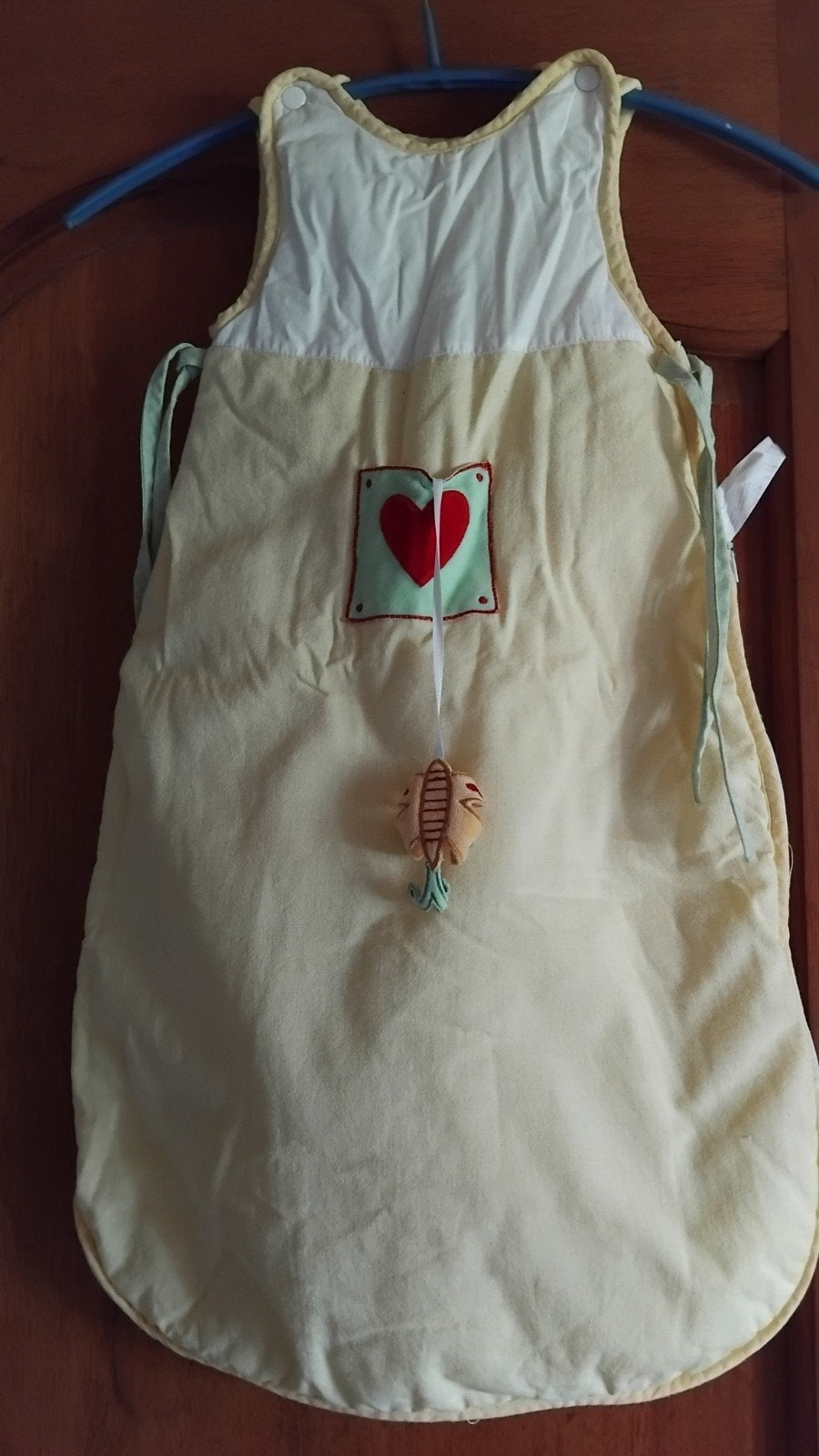 KIABI 65 cm gele babyslaapzak, Gebruikt, Wasbaar, 65 cm, Slaapzak