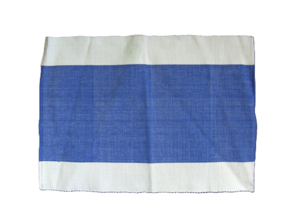 PLACEMAT KATOEN 48X34 BLAUW WIT 6 stuks Nieuw, Huis en Inrichting, Keuken | Textiel, Katoen, Blauw, Nieuw, Ophalen of Verzenden