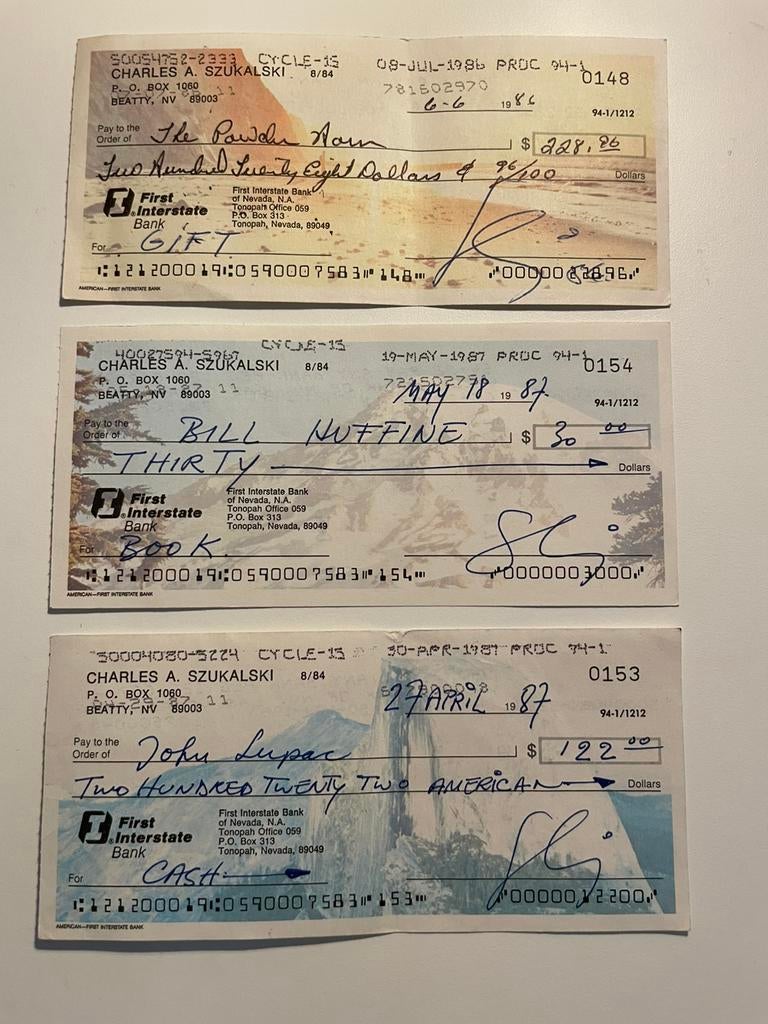 Albert Szukalski - Bankafschriften (origineel), Ophalen of Verzenden