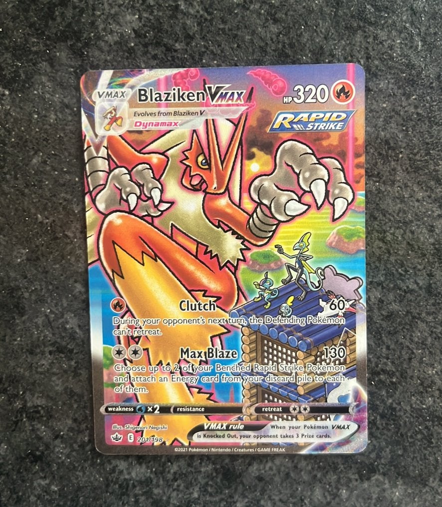 Blaziken VMAX Chilllng Reign, Hobby en Vrije tijd, Verzamelkaartspellen | Pokémon, Ophalen of Verzenden, Zo goed als nieuw
